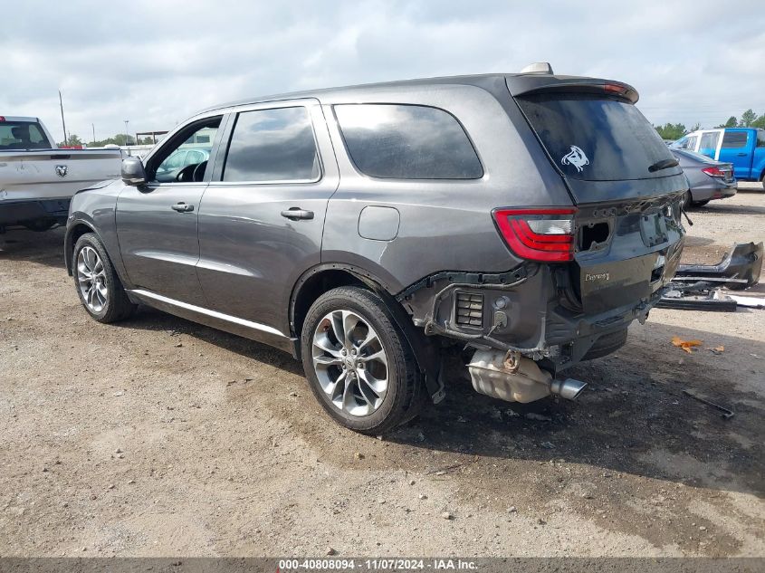 2019 Dodge Durango Gt Plus Rwd VIN: 1C4RDHDG6KC721426 Lot: 40808094