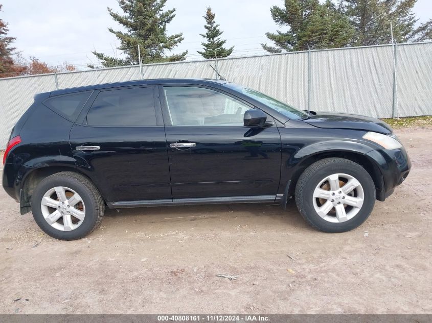 2006 Nissan Murano S VIN: JN8AZ08W36W537295 Lot: 40808161