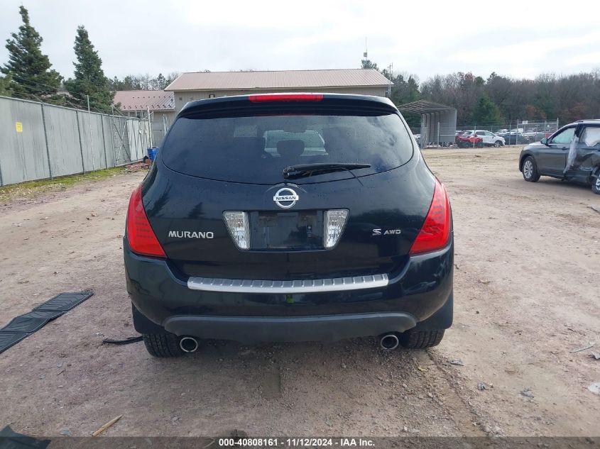 2006 Nissan Murano S VIN: JN8AZ08W36W537295 Lot: 40808161