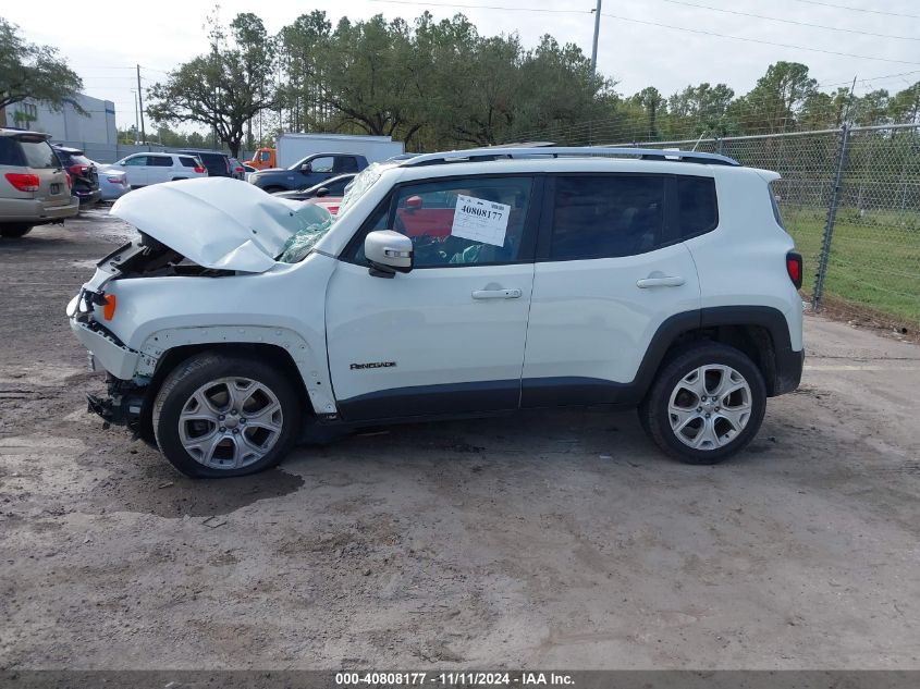 2017 Jeep Renegade Limited 4X4 VIN: ZACCJBDB6HPF81575 Lot: 40808177