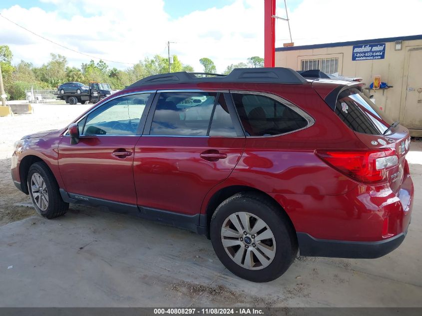 2016 Subaru Outback 2.5I Premium VIN: 4S4BSACC7G3300136 Lot: 40808297