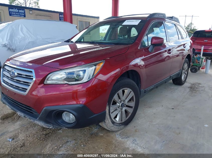 VIN 4S4BSACC7G3300136 2016 Subaru Outback, 2.5I Pre... no.2