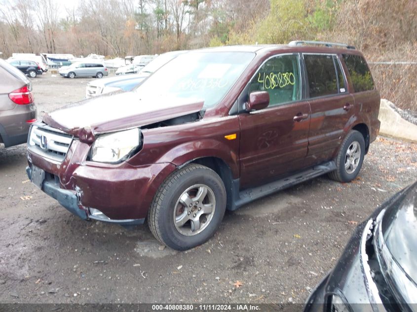 2007 Honda Pilot Ex VIN: 2HKYF18457H526118 Lot: 40808380