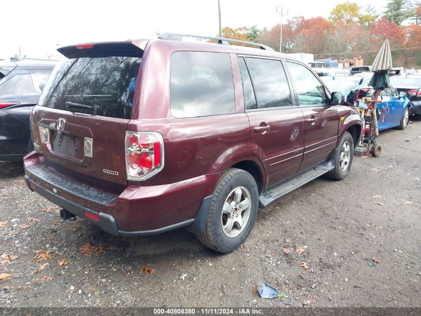 2007 Honda Pilot Ex VIN: 2HKYF18457H526118 Lot: 40808380