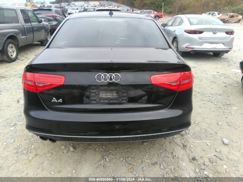 2014 Audi A4 2.0T Premium VIN: WAUAFAFL4EN024920 Lot: 40808560