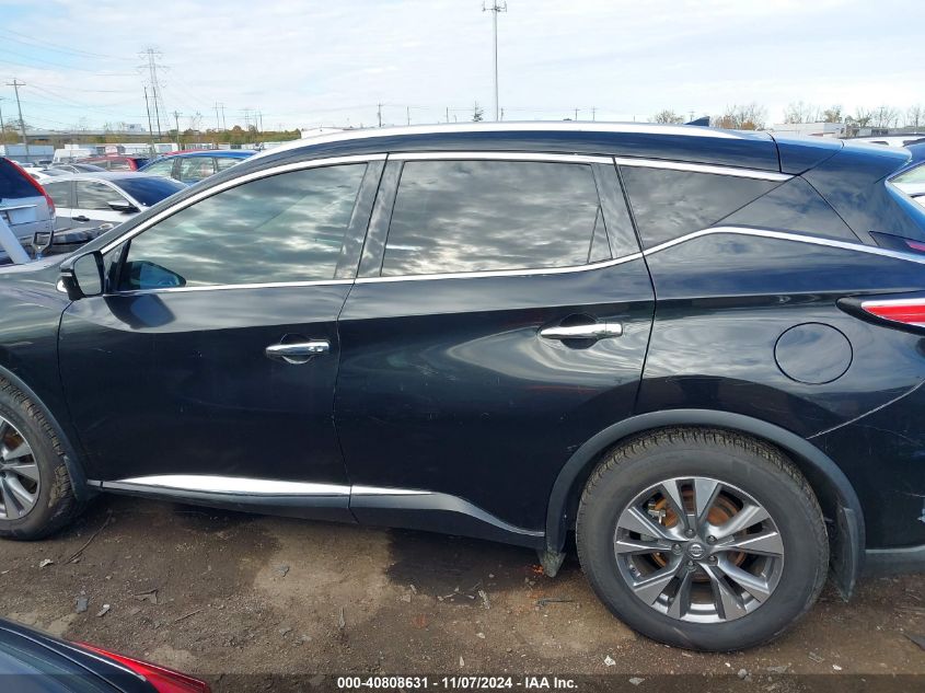 2015 Nissan Murano Sl VIN: 5N1AZ2MH6FN223978 Lot: 40808631