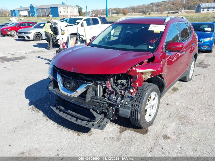 2016 Nissan Rogue Sv VIN: JN8AT2MV8GW151676 Lot: 40809090