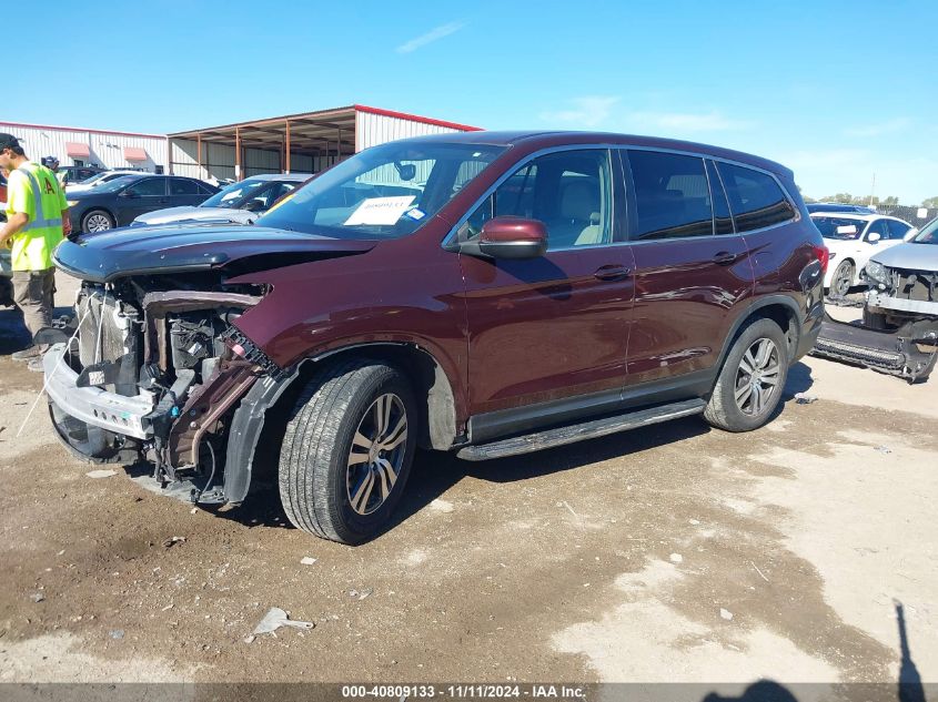 2017 Honda Pilot Ex-L VIN: 5FNYF5H70HB019337 Lot: 40809133