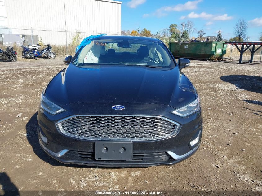 2020 Ford Fusion Hybrid Titanium VIN: 3FA6P0RUXLR100502 Lot: 40809176