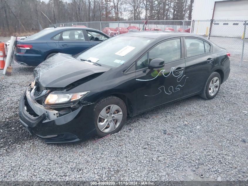 VIN 2HGFB2F52DH599019 2013 Honda Civic, LX no.2