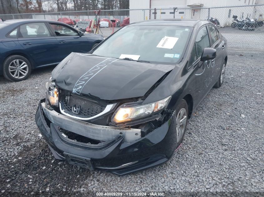 2013 Honda Civic Lx VIN: 2HGFB2F52DH599019 Lot: 40809209