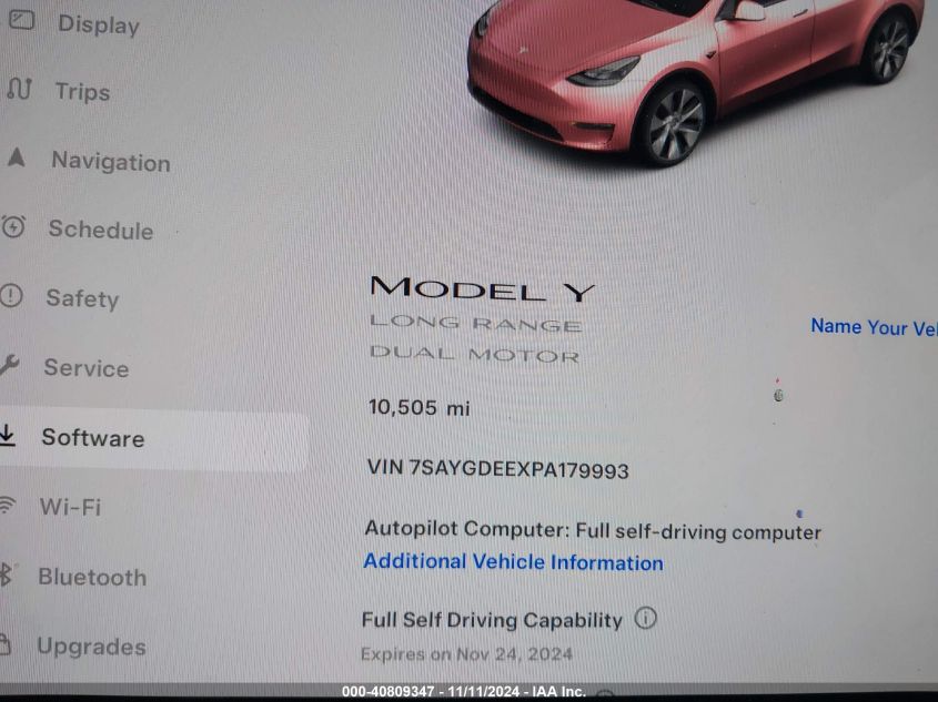 2023 Tesla Model Y VIN: 7SAYGDEEXPA179993 Lot: 40809347