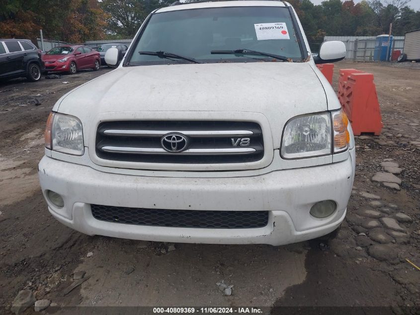 2003 Toyota Sequoia Limited V8 VIN: 5TDBT48A33S171394 Lot: 40809369