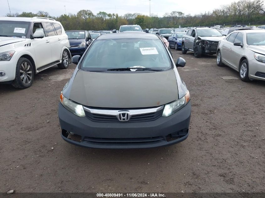 2012 Honda Civic Lx VIN: 19XFB2F52CE056827 Lot: 40809491