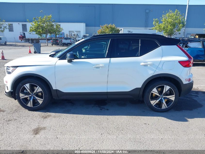 2021 Volvo Xc40 Recharge Pure Electric P8 VIN: YV4ED3UR2M2587135 Lot: 40809924