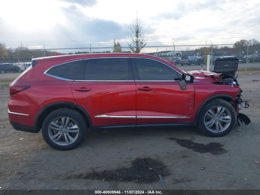 2022 Acura Mdx Standard VIN: 5J8YD9H37NL007304 Lot: 40809946