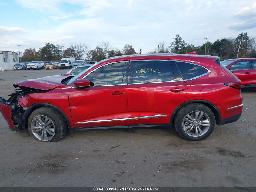 2022 Acura Mdx Standard VIN: 5J8YD9H37NL007304 Lot: 40809946