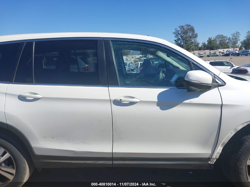 2018 Honda Pilot Ex-L VIN: 5FNYF5H52JB026830 Lot: 40810014