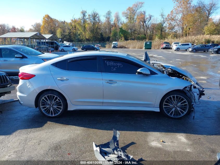 2018 Hyundai Elantra Sport VIN: KMHD04LB6JU724819 Lot: 40810095