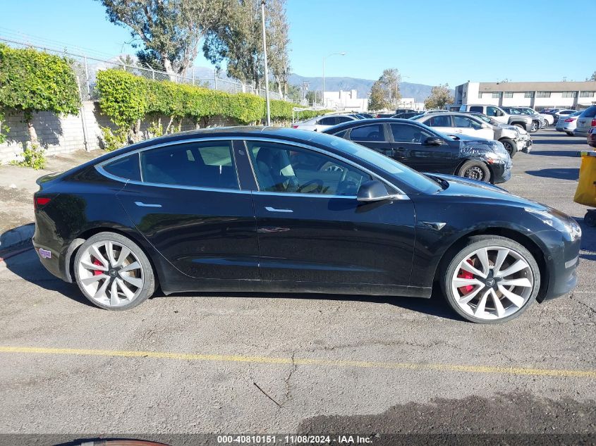 2019 Tesla Model 3 Long Range/Performance VIN: 5YJ3E1EB9KF425655 Lot: 40810151