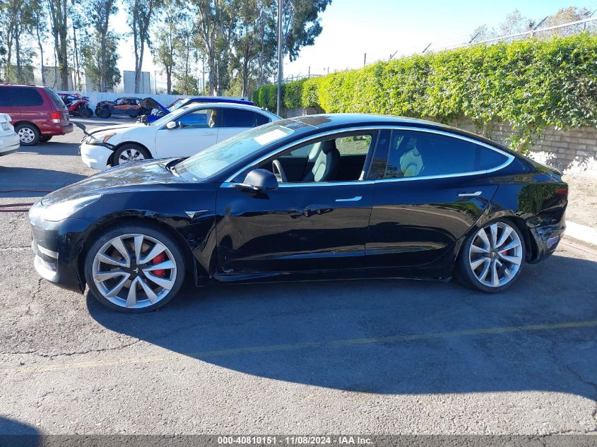 2019 Tesla Model 3 Long Range/Performance VIN: 5YJ3E1EB9KF425655 Lot: 40810151