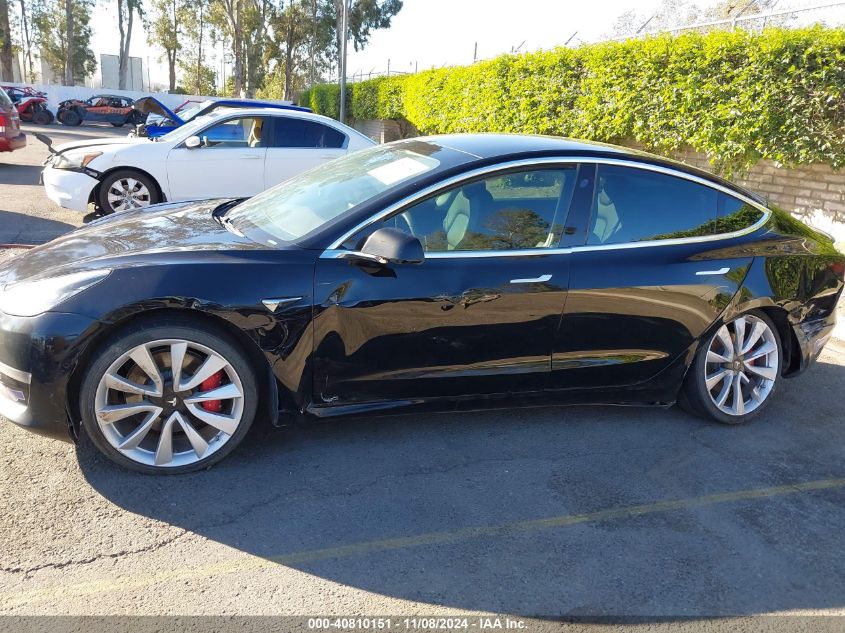 2019 Tesla Model 3 Long Range/Performance VIN: 5YJ3E1EB9KF425655 Lot: 40810151