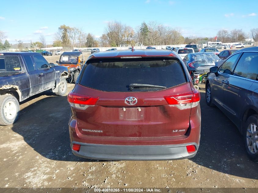 2018 TOYOTA HIGHLANDER LE PLUS - 5TDBZRFH9JS841877