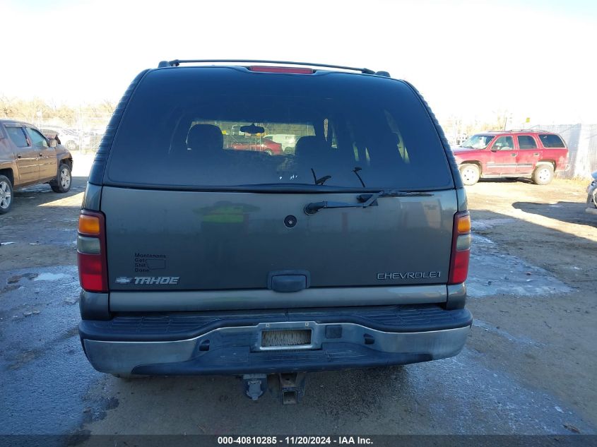 2002 Chevrolet Tahoe Ls VIN: 1GNEK13V82J180328 Lot: 40810285