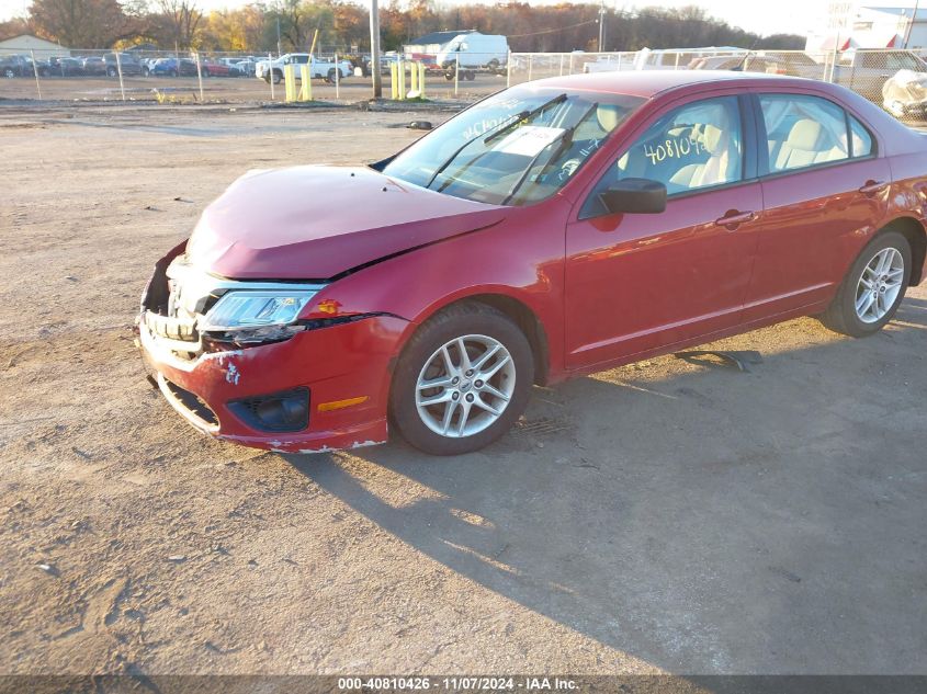 2010 Ford Fusion S VIN: 3FAHP0GA9AR115684 Lot: 40810426