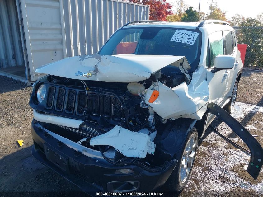 2017 Jeep Renegade Latitude 4X4 VIN: ZACCJBBB7HPF65291 Lot: 40810637