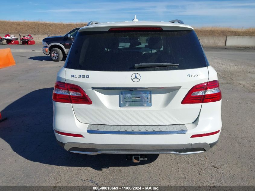 2013 Mercedes-Benz Ml 350 4Matic VIN: 4JGDA5HB8DA114177 Lot: 40810669