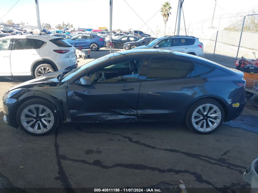 2022 Tesla Model 3 Long Range Dual Motor All-Wheel Drive VIN: 5YJ3E1EBXNF124073 Lot: 40811198