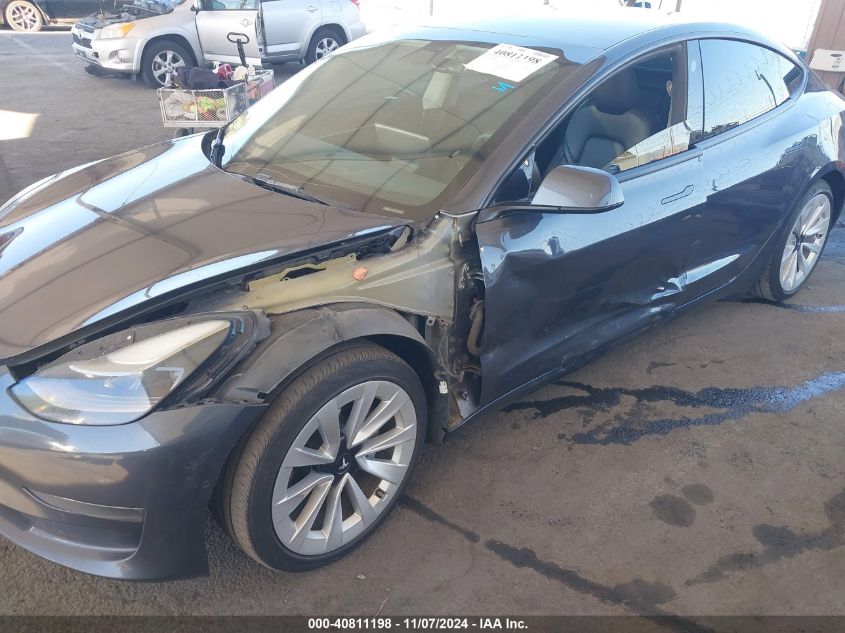 2022 Tesla Model 3 Long Range Dual Motor All-Wheel Drive VIN: 5YJ3E1EBXNF124073 Lot: 40811198