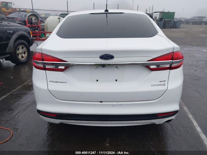 2017 Ford Fusion Hybrid Se VIN: 3FA6P0LU1HR165397 Lot: 40811247