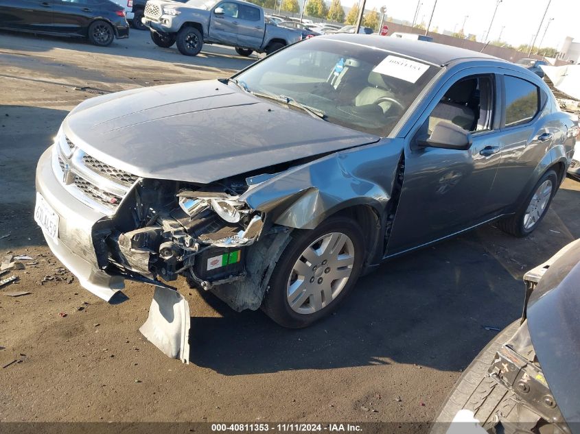 2013 DODGE AVENGER SE - 1C3CDZAB0DN540824