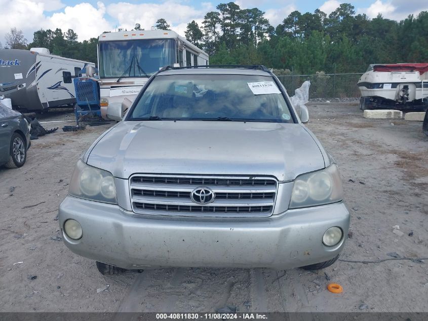 2001 Toyota Highlander V6 VIN: JTEHF21A210003306 Lot: 40811830