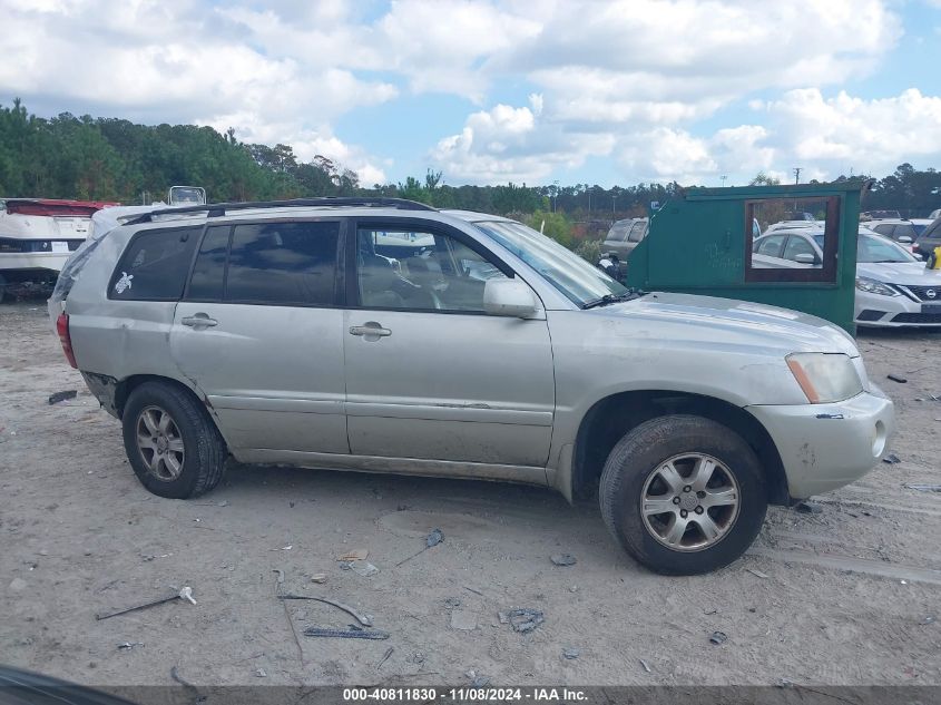 2001 Toyota Highlander V6 VIN: JTEHF21A210003306 Lot: 40811830