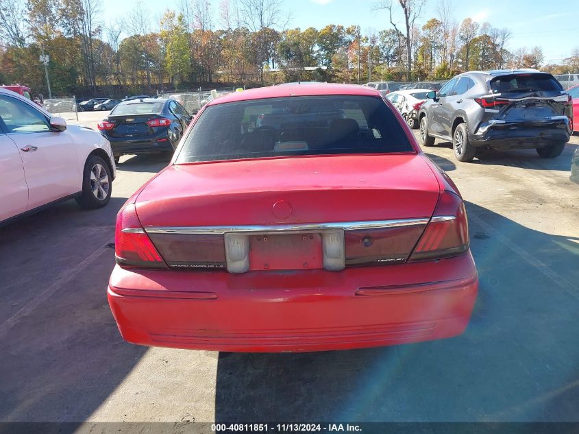 2001 Mercury Grand Marquis Ls VIN: 2MEFM75W81X629799 Lot: 40811851