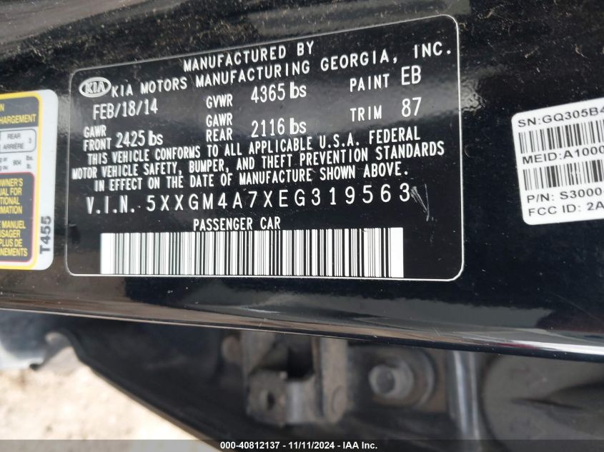 2014 KIA OPTIMA LX - 5XXGM4A7XEG319563