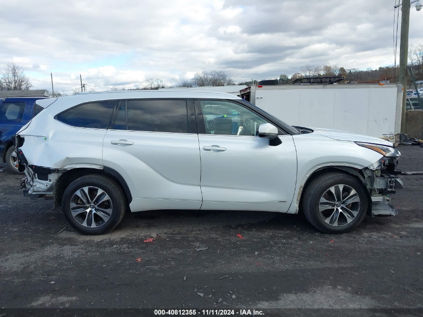 2022 Toyota Highlander Hybrid Xle VIN: 5TDGBRCHXNS548719 Lot: 40812355