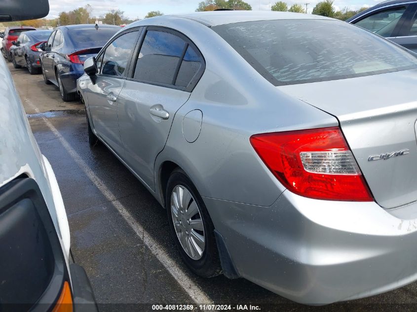 2012 Honda Civic Lx VIN: 2HGFB2F50CH318057 Lot: 40812369