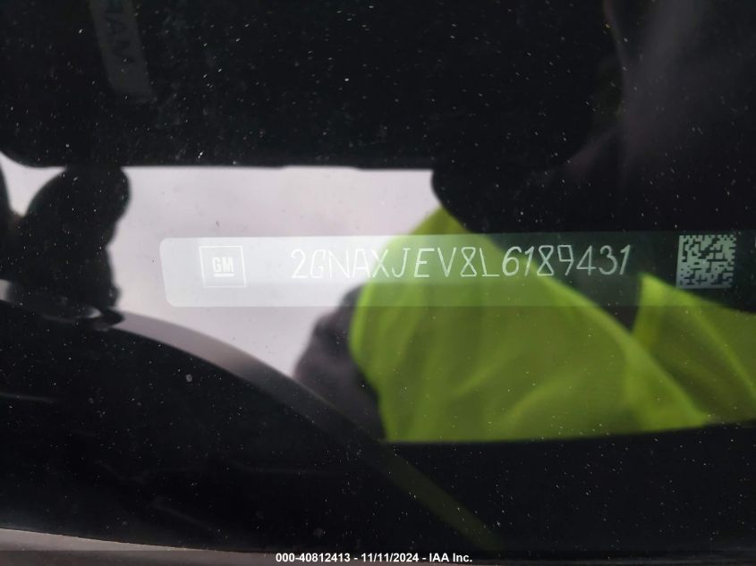 2020 CHEVROLET EQUINOX VIN: 2GNAXJEV8L6189431