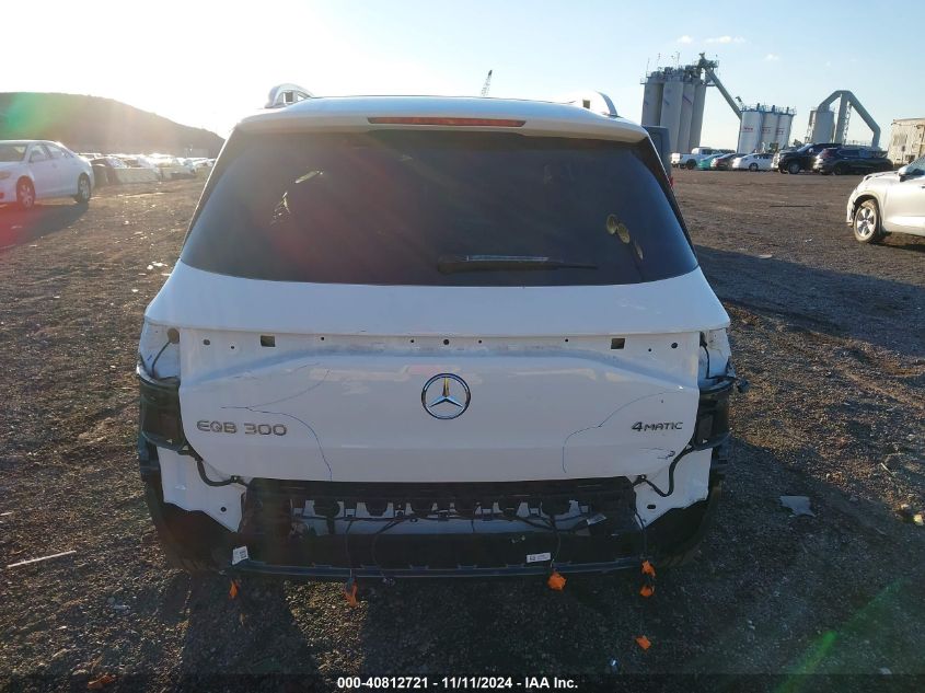 2023 Mercedes-Benz Eqb 300 Suv 4Matic VIN: W1N9M0KB2PN068672 Lot: 40812721