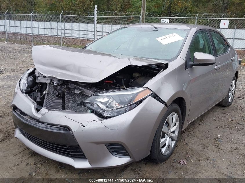 2015 Toyota Corolla Le VIN: 2T1BURHE3FC342722 Lot: 40812741