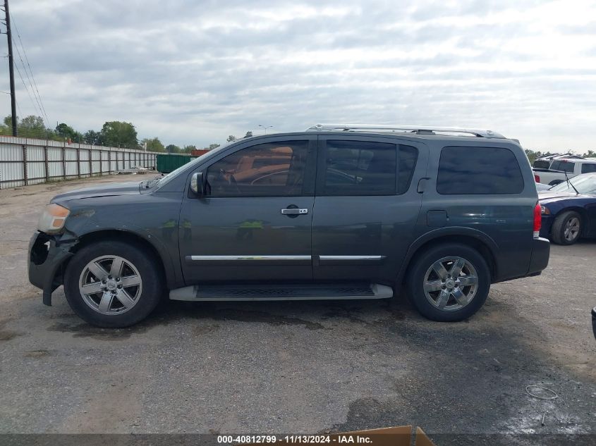 2010 Nissan Armada Platinum VIN: 5N1BA0NFXAN621698 Lot: 40812799