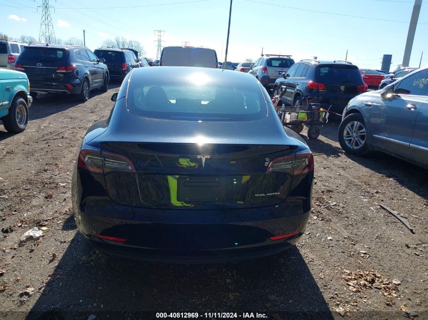 2022 Tesla Model 3 Long Range Dual Motor All-Wheel Drive VIN: 5YJ3E1EB1NF260950 Lot: 40812969