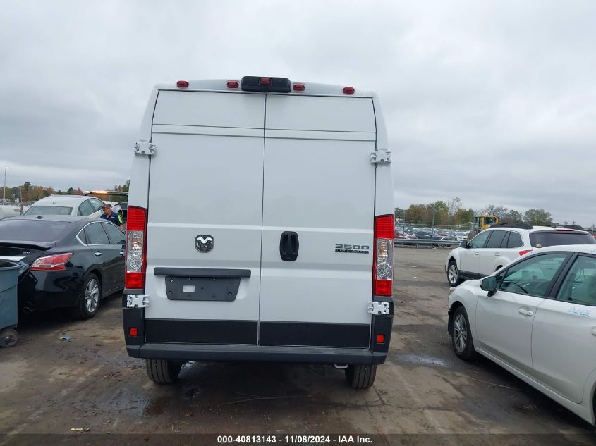 2024 Ram Promaster 2500 Tradesman High Roof 159 Wb W/Pass Seat VIN: 3C6LRVDG5RE136837 Lot: 40813143