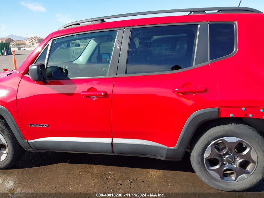 2017 Jeep Renegade Sport Fwd VIN: ZACCJAAB9HPE52681 Lot: 40813230