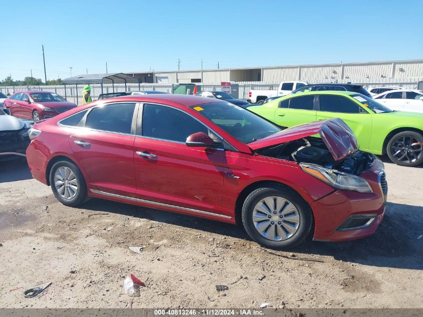 2016 HYUNDAI SONATA HYBRID VIN: KMHE24L19GA016239