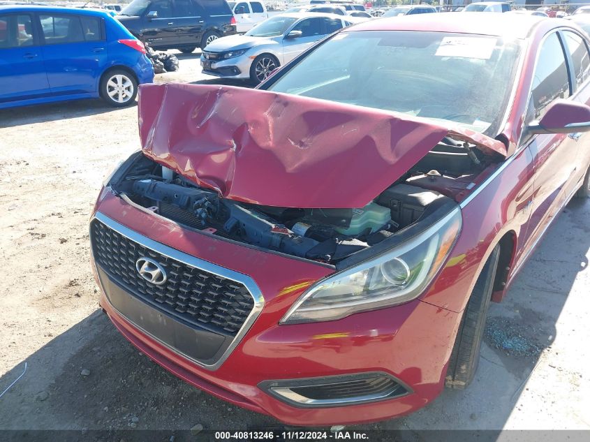 2016 HYUNDAI SONATA HYBRID VIN: KMHE24L19GA016239